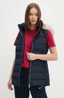 Kamizelki damskie - Tommy Hilfiger bezrękawnik puchowy damski kolor granatowy zimowy WW0WW43634 - miniaturka - grafika 1