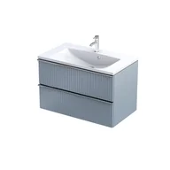 Szafki łazienkowe - Szafka łazienkowa pod umywalkę Oristo Etna 80 cm niebieski mat OR52-SD2S-80-16R - miniaturka - grafika 1