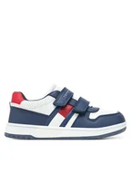 Buty dla chłopców - Tommy Hilfiger Sneakersy Flag Low Cut Velcro Sneaker T1X9-33841-1355X S Granatowy - miniaturka - grafika 1