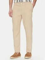Spodnie męskie - Blend Spodnie materiałowe 20718008 Beżowy Regular Fit - miniaturka - grafika 1