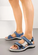 Sandały damskie - Niebiesko-Szare Sandały Vices Sportowe z Zapięciem na Rzepy Elliame - miniaturka - grafika 1