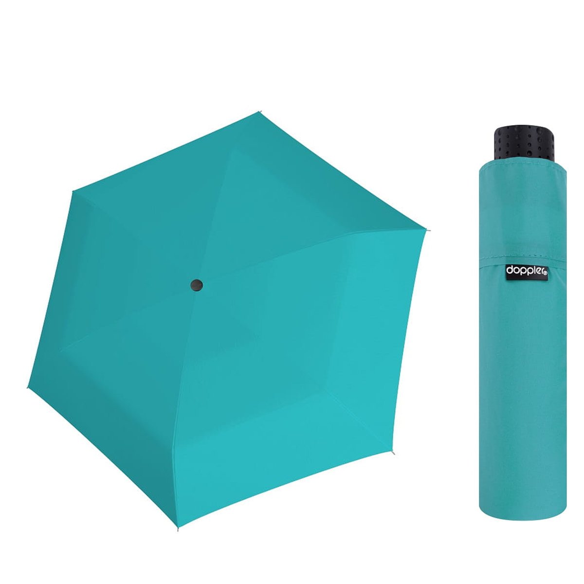 Parasolka damska do kieszeni lub torebki DOPPLER Fiber Havanna tylko 140 g, błękitna