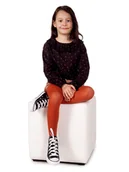 Rajstopy - Rajstopy dziecięce, mikrofibra gładkie ceglane 40 DEN, 128-134 - miniaturka - grafika 1