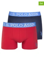 Majtki męskie - U.S. Polo Assn. Bokserki (2 pary) w kolorze granatowym i czerwonym - miniaturka - grafika 1