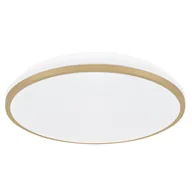 Lampy sufitowe - Plafon okrągły Linus 4348 Ideus LED 24W 4000K do salonu biały złoty - miniaturka - grafika 1