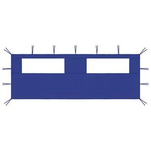 vidaXL Ścianka z oknami do altany, 6x2 m, niebieska - Pozostałe ozdoby ogrodowe - miniaturka - grafika 1