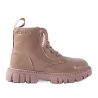 Buty dla dziewczynek - Różowe lakierowane botki Big Star MM374144 - miniaturka - grafika 1