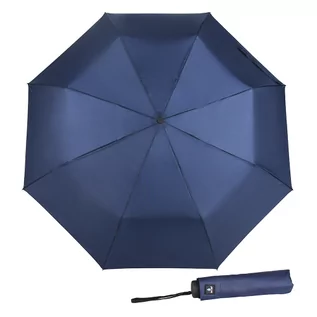 Parasole - Parasol składany manualny do torebki Blue Drop, granatowy - grafika 1