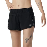 Spodnie sportowe damskie - Spodenki New Balance WS21267BK - czarne - miniaturka - grafika 1