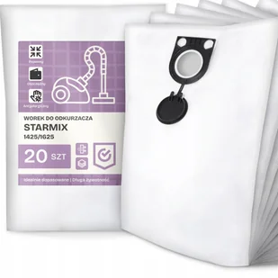 20x Worek do Odkurzacza Starmix 1425/1625 Syntetyczny Pojemny Mocny Duży G9 - Worki do odkurzaczy - miniaturka - grafika 1