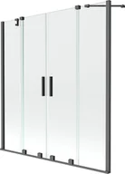 Parawany nawannowe - Mexen Velar Duo parawan nawannowy 2-skrzydłowy rozsuwany 160 x 150 cm, transparent, gun metal - 896-160-000-02-95 - miniaturka - grafika 1