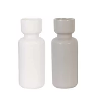 Wazony i flakony - Wazon z terakoty, 23 cm, biały/szary - miniaturka - grafika 1