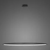 Lampy sufitowe - Lampa wisząca Ledowe Okręgi No.1 Φ150 cm in 4k czarna Altavola Design - miniaturka - grafika 1