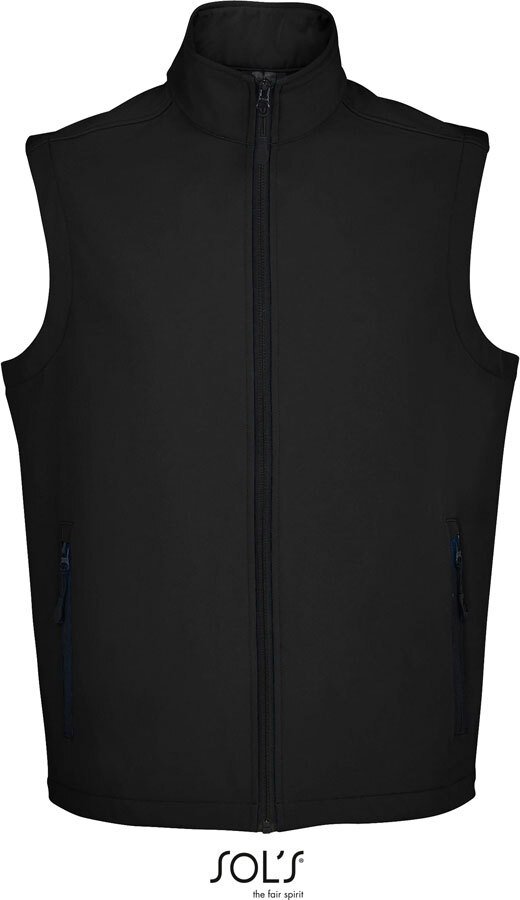 SOLS Bezrękawnik męski 2-warstwowy Softshell Gilet 02887 Czarny Czarny L