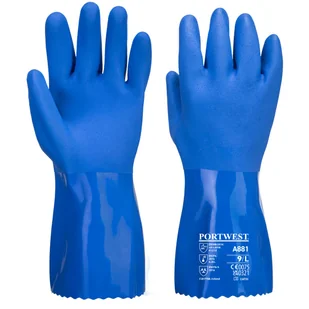 PORTWEST A881 RĘKAWICA PCV MARINE ULTRA CHEM; NIEBIESKI - Rękawice robocze - miniaturka - grafika 1