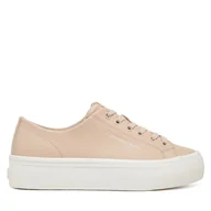 Sneakersy damskie - Sneakersy Calvin Klein Jeans Vulc Flatform Low Mg Lth YW0YW01771 Różowy - miniaturka - grafika 1