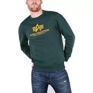 Bluzy męskie - ALPHA INDUSTRIES Męska bluza sportowa z kapturem, nieprzezroczysta, zielona (zielony vintage), XXL, Zielony (Vintage Green), XXL - miniaturka - grafika 1