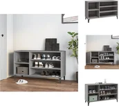 Szafki na buty - vidaXL Stojak na buty szary Sonoma 102x36x60 cm Materiał drewnopochodny - Stojaki i szafki na buty - miniaturka - grafika 1
