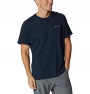 Koszulki męskie - Męska koszulka Columbia Thistletown Hills Short Sleeve COLLEGIATE NAVY M - miniaturka - grafika 1