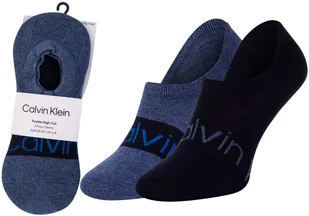 Calvin Klein Skarpetki Stopki 2 Pary Navy/Blue Jeans 701218713 004 39-42 - Skarpetki męskie - miniaturka - grafika 1