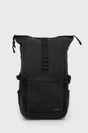 Plecaki - Superdry plecak damski kolor czarny duży gładki - miniaturka - grafika 1