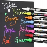 Pisaki Kredowe Do Tablic Markery Flamastry Mazaki Zestaw 12Szt Markery Do Tablic Suchościeralnych Tablicy Suchościeralnej I Kredowej "Velles"