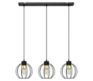Lampy sufitowe - Żyrandol na lince STARLIGHT 3xE27/60W/230V czarny/złoty - miniaturka - grafika 1