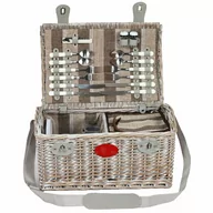 Kosze wiklinowe - Kosz piknikowy dla 4 osób Brown, 46 x 31 x 21 cm - miniaturka - grafika 1