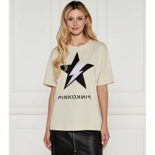 Pinko T-shirt SCANNER | Oversize fit - Koszulki i topy damskie - miniaturka - grafika 1
