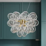 Lampy sufitowe - Lampa wisząca By Rydéns Gross, mosiądz/przezroczysty, Ø 50 cm, szkło - miniaturka - grafika 1