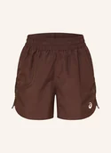 Spodenki damskie - Asics Szorty Do Biegania Nagino Run Adjustable 4in Short braun - miniaturka - grafika 1