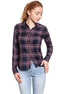 Koszule damskie - Wrangler, Koszula damska, Check Shirt Navy W5230Ol35, rozmiar XS - miniaturka - grafika 1