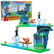 Figurki dla dzieci - Super Mario Bros Sparkling Waters Zestaw Do Zabawy Z Figurkami Sceneria Gry Luigi - miniaturka - grafika 1