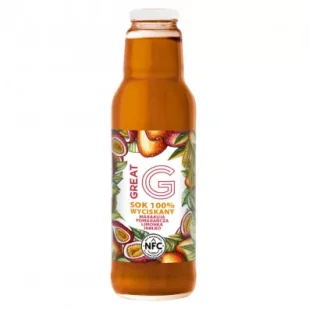 Great Sok marakuja pomarańcza limonka jabłko NFC 750 ml - Soki i napoje niegazowane - miniaturka - grafika 1