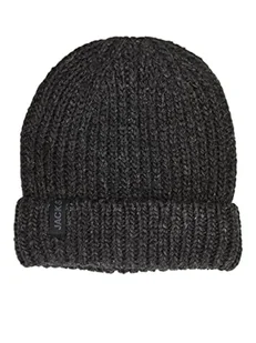 JACK & JONES Jaccliff Nap Beanie męska czapka zimowa, ciemnoszary melanż, jeden rozmiar - Czapki damskie - miniaturka - grafika 1