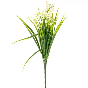 Sztuczny bukiecik konwalii, Pure biały, 40 cm - Sztuczne kwiaty - miniaturka - grafika 1