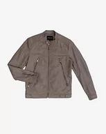 Odzież motocyklowa - Gianni Lupo Kurtka motocyklowa o wyglądzie skóry, brązowa, M dla mężczyzn - miniaturka - grafika 1