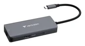 Huby USB - Verbatim 32157 huby i koncentratory USB 3.2 Gen 1 (3.1 Gen 1) Type-C 5000 Mbit/s Szary - miniaturka - grafika 1