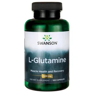 SWANSON L-Glutamine 500 mg 100 kaps - Stawy, mięśnie, kości - miniaturka - grafika 1
