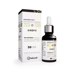 LABORELL Naturalna Witamina K2+D3 Forte Drops 30ml - Witaminy i minerały dla sportowców - miniaturka - grafika 1