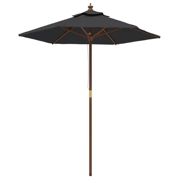 Parasol ogrodowy UV 196x231 cm, czarny
