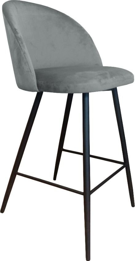 Atos Hoker CLAUDINE VELVET szary tapicerowany aksamitem do kuchni ATOS