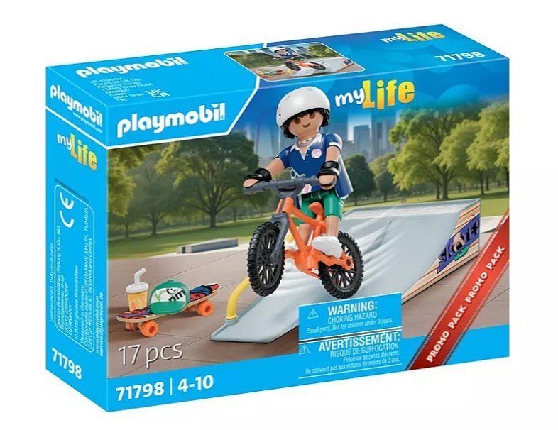 Playmobil Zestaw Z Figurką My Life 71798 Skater Z Rampą