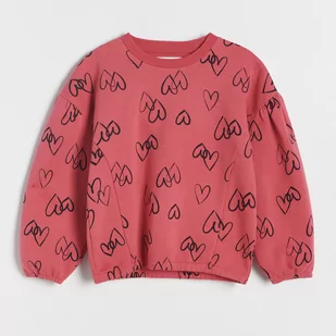 Reserved - Bluza w serduszka - Różowy - Bluzki dla dziewczynek - miniaturka - grafika 1