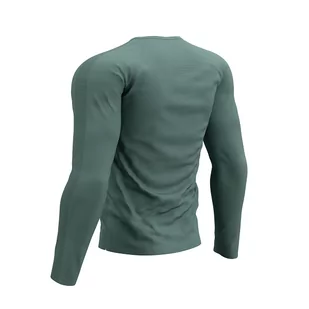 COMPRESSPORT Koszulka biegowa z długim rękawem TRAINING TSHIRT zielona - Koszulki sportowe męskie - miniaturka - grafika 5