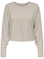 Bluzy damskie - ONLY Bluza w kolorze beżowym - miniaturka - grafika 1