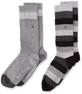 Tommy Hilfiger Chłopięce skarpety Basic Stripe (2 sztuki), czarny - Skarpetki damskie - miniaturka - grafika 1