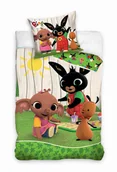 Pościel dla dzieci - Carbotex Pościel dziecięca bajkowa 140x200 króliczek zajączek BING BING195009-PP - miniaturka - grafika 1