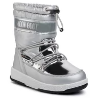 Śniegowce damskie - Moon Boot Śniegowce W.E. Jr Girl Soft Wp 34051700003 Silver - miniaturka - grafika 1