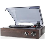 Gramofony - nedis TURN 220BN Brązowy - miniaturka - grafika 1